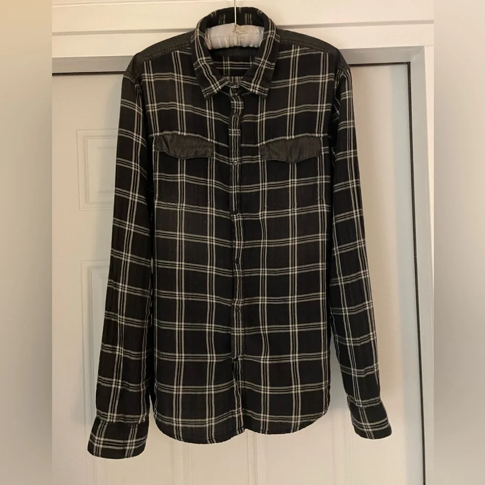 Calvin Klein checked shirt - Black/white -Size L - Picture 1 of 4
